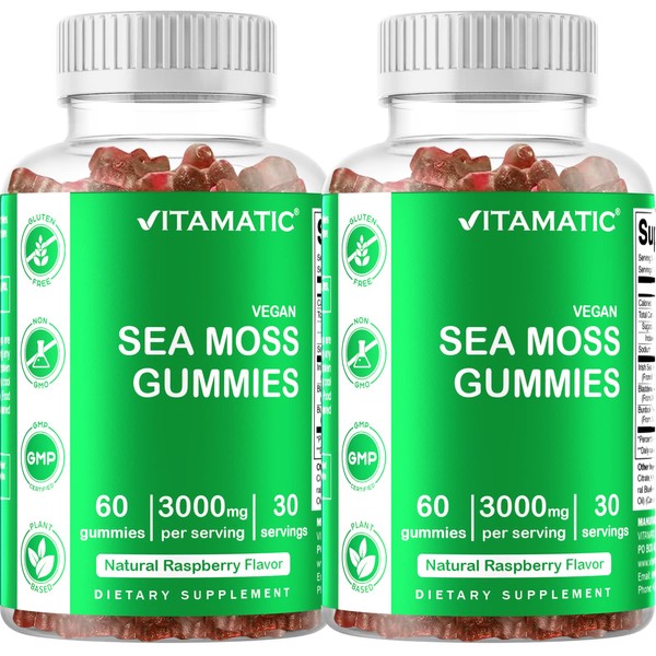 Vitamatic 2 Pack Irish Sea Moss Gummies - 3000 mg