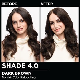 Garnier Olia Tinte permanente para el cabello sin amoniaco, rico en aceite, 4.0 marrón oscuro (paquete de 2) tinte para el cabello marrón