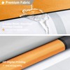 BTTN Orange Fabric Shower Curtain, Modern Geometric Neutral Cloth Shower