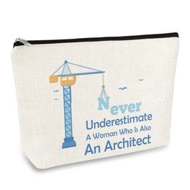 Architect Gifts for Women Makeup Bag Architectural Engineer Gifts Graduation Gift for Architect Student Teacher Cosmetic Bag Architecture Gifts for Her Woman Friends Co-Worker Christmas Birthday Gift