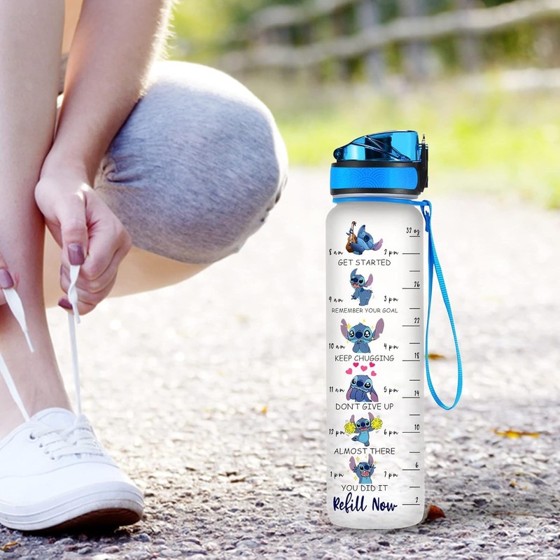 Blue Alien 32 Oz Water Track Bottle, Stop Slacking Drink