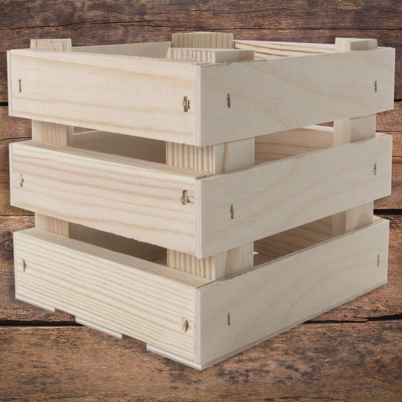 Small Cube Wooden Display Crate | 14 x 12 x