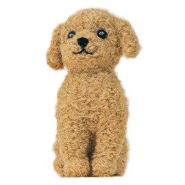 ハマナカ フェルト羊毛キット ふわふわ羊毛でつくる、フェルト犬 トイプードル(アプリコットカラー) H441-421 Designed by 須佐沙知子