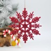 BSITSSS 18PCS 10cm Glitter Snowflake Christmas Hanging Decorations, Hanging Glitter