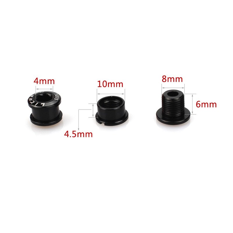 CYSKY Single Chainring Bolts 5 Pack M8 Single Short Chain