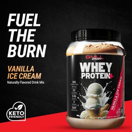 GMU SPORT Whey Protein Powder+ Concentrate 2lb | 25g Protein for Muscle Growth & Recovery | Delicious Flavor, Easy to Mix | Non-GMO, Gluten-Free |28 Servings Vanilla Protein Supplement