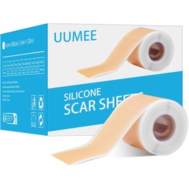 Láminas de silicona para cicatrices, rollo de cinta adhesiva de silicona suave para cicatrices, tiras de silicona reutilizables para cicatrices quirúrgicas, queloides, cicatrices de acné, cicat