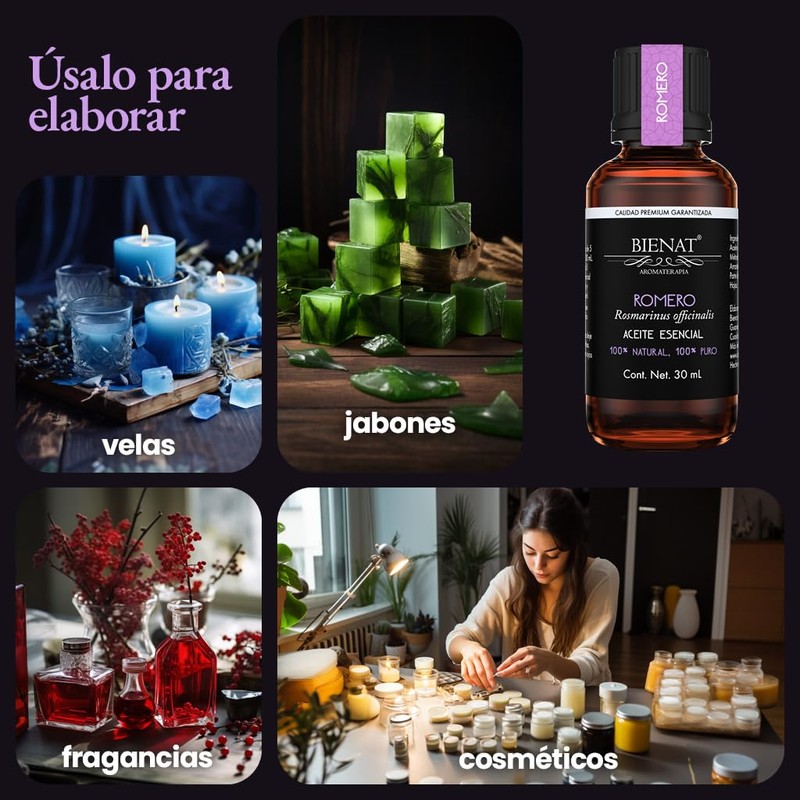 BIENAT AROMATERAPIA Aceite Esencial de Nuevo Romero 30mL