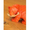 Beams Japan Salmon Bear Piggy Bank, Orange