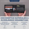 VON HEESEN Men's Leather Wallet with RFID Protection - Genuine