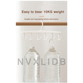 Closet Hat Hooks, 2-Pack Baseball Cap Organizer, 360 Degree Rotating Hat Organizer with 8 Hooks, Hat Organizer -, White