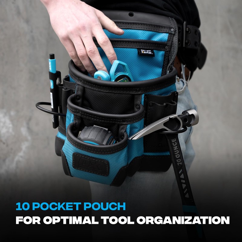OX Ultimate 10 Pocket Leather & Nylon Dual Hammer Holder