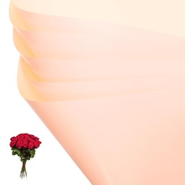 PATIKIL Flower Gift Wrapping Paper, 20 Sheets Double Sided Waterproof Bouquet Paper Wrap Florist Packaging Floral Papers for Wedding DIY Craft Valentine Mother's Day, Orange