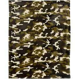 YISUMEI Military Camouflage Blanket Army Green 150 x 200 cm Blankets and Throws Soft Fleece Throw Blanket Camo Blanket Warm and Cozy Camping Blanket Gifts for Boys Adults Men