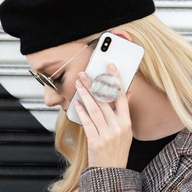 RWSEFK 3 Pack Universal Cell Phone Stand Compatible with Socket for Grip & Holder Rotation -Pink Glitter Pentacle Rose Gold Marble