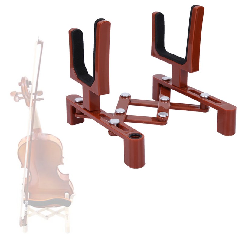 Professional Portable Folding Violin Stand Bracket Instrument Accessory Red