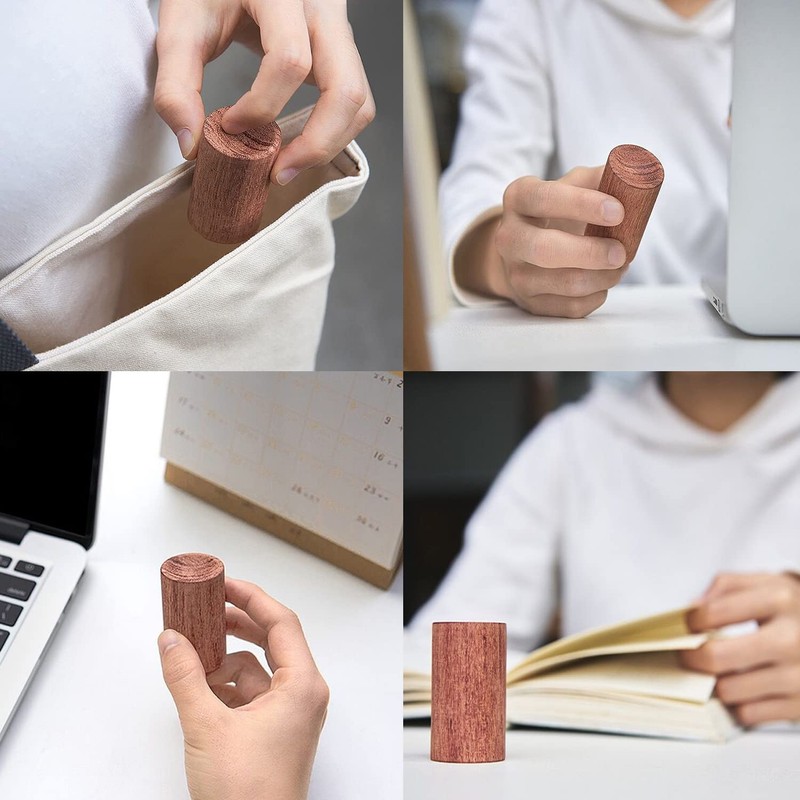 ZHEJIA アロマディッシュ 木製【3個セット】アロマディフューザー 木目 アロマストーン ポータブル 車載 安眠 瞑想 芳香剤