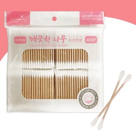 TheWell Clean Wood Hygienic Pure Cotton Ear Swabs 400P Wood Cotton Swabs 7ea