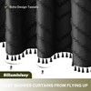 Siiluminisoy Small Stall Boho Shower Curtain Black Tassel Woven Fabric