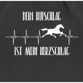 Shirtracer - Gym Bag Backpack - Dein Hufschlag ist mein Herzschlag, 01 black