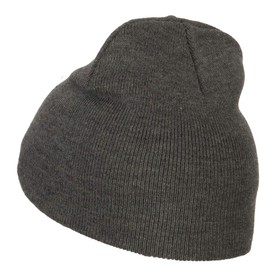 Mama Bear Embroidered Knitted Short Beanie - Dk Grey OSFM