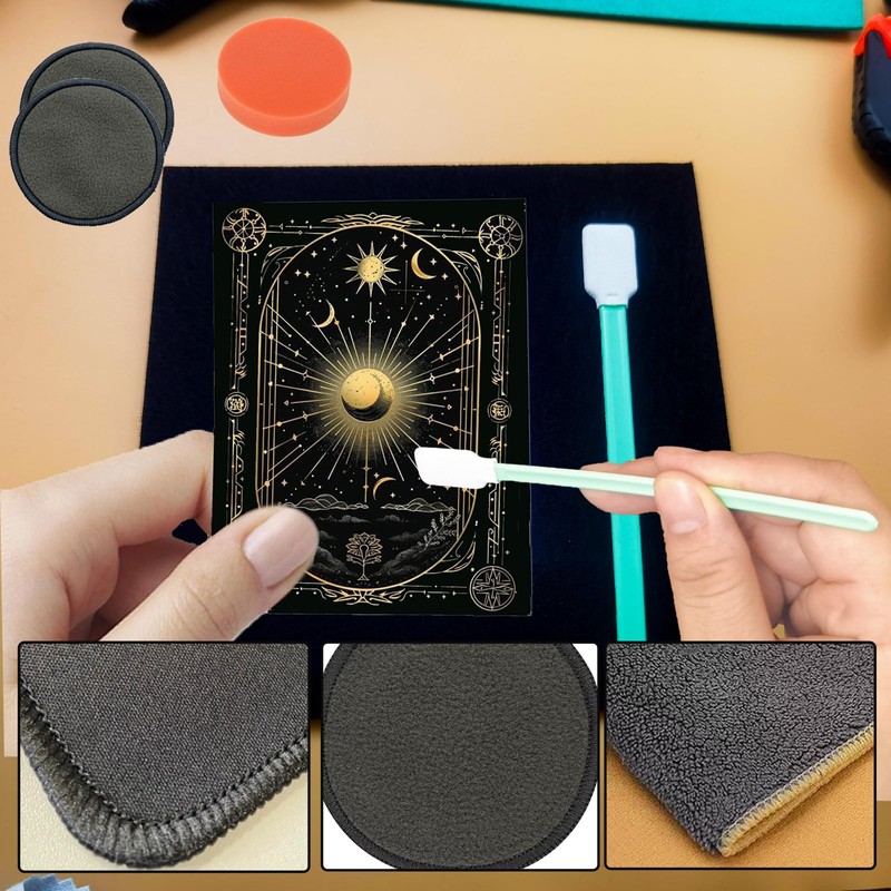 Luxiys 174 Pcs Trading Card Cleaning Care Tool Accessory Kit,