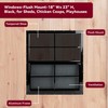 Shineforu 18" x 23" Black Shed Windows 2 Pack,Small Windows