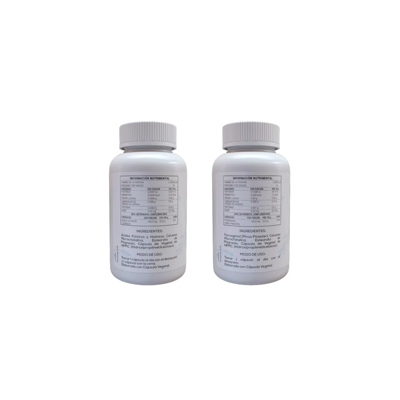INDIGO LIFE NUTRACEUTICOS – Pack Doble: Ácidos Fúlvicos 60 Caps