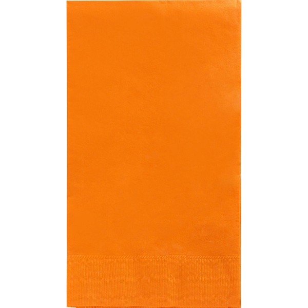 Amscan 63215.05 Premium Big Party Pack 2‑Ply Guest Towels, Orange Peel, One Size, 40ct