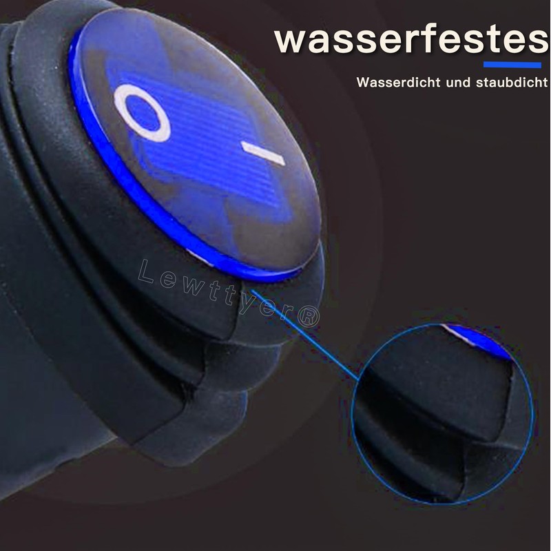 Pack of 5 12 V 20 A Waterproof Round Pre-Wired