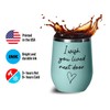 Friendship Teal Edition Wine Tumbler 12oz - I Wish You