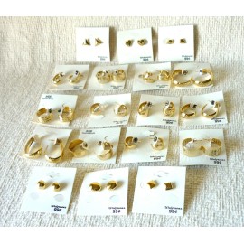 New 18 Pair Lot Of Carded Earrings Resell Ready! Flea Market ~ Festival Vendors