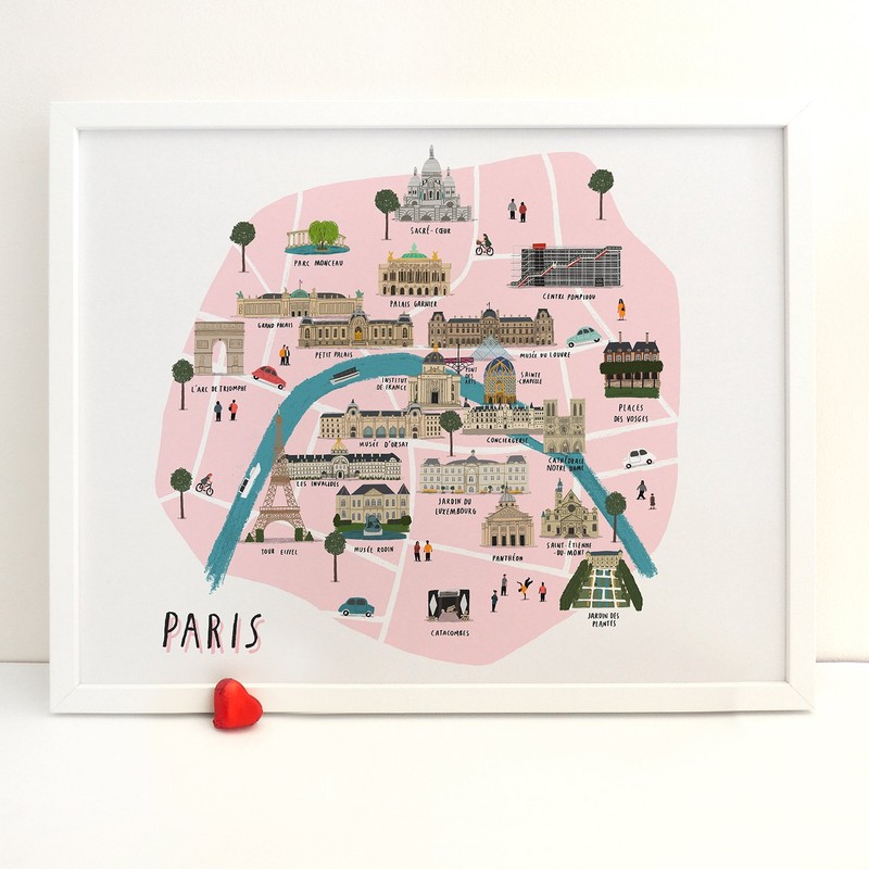Alex Foster Illustration The Paris map