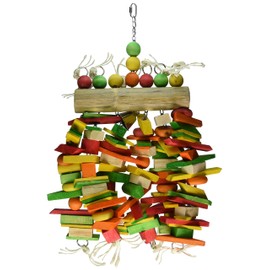 Featherland Paradise, Multicolored Spider, Hanging Bamboo Bird Toy