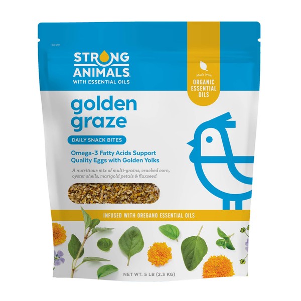 Strong Animals Golden Graze - Daily Snack for Chickens containing