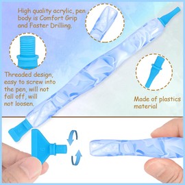 Praise V Do 5D Diamond Painting Art Drill Dot Bead Screw Pen Only Tool Accessory Kit, Rhinestone Gem Picker for Adults Diamond Painting Nail Art Decoration Lt Blue