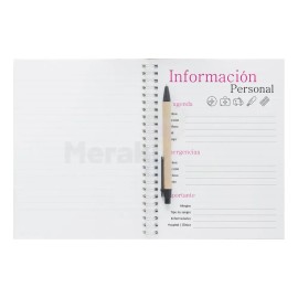Agenda Doctora 2025 para Médico con Horario y Pasta Dura en Rosa Claro