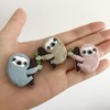 10Pcs Sloth Beads Cute Sloth with Tree Shaped Beads Cartoon