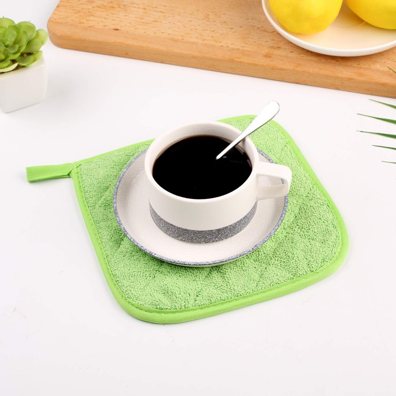 Lifaith 100% Cotton Kitchen Everyday Basic Terry Pot holder Heat