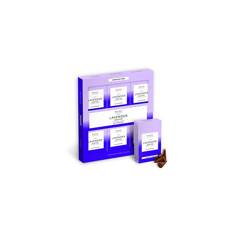 The Kalesi Collection By Stamford Lavender Backflow incense Cones -