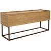Sunnydaze 54.75-Inch Wide Industrial Console Table with Pull-Down Front Panel