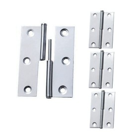 Hardbase Hardware Flat Hinge Hinge Stainless Steel Total Length 2.8 inches (70 mm), 4 Pieces (HXS3inch-Left)
