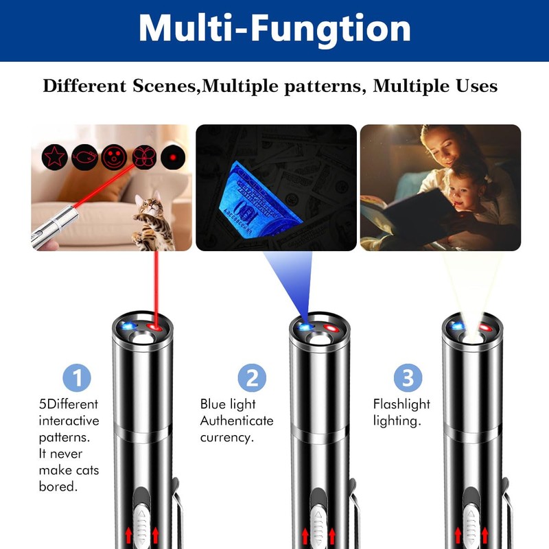 Rumcut Laser Pointer Cat Toys, Cat Laser Pointer Toy with