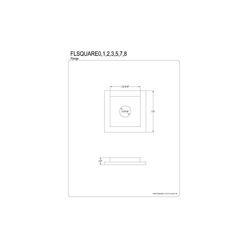 Kingston Brass FLSQUARE8 Magellan Heavy Duty Square Solid Cast Brass