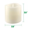 Stonebriar 3 Count Ivory Real Wax 3x3 Flameless LED Pillar