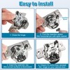 Dreyoo 100 Pcs Cabinet Restrictor Clips, 86 Degree Angle Restriction