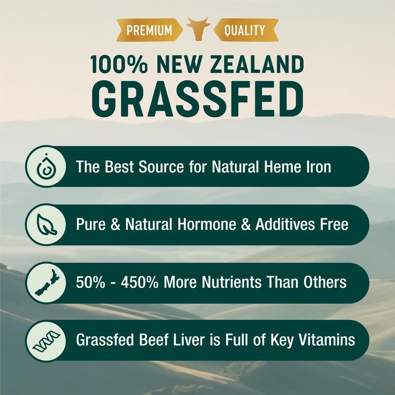 One Earth Health New Zealand 100% Grass Fed Beef Liver