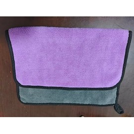 Airlab XXL Trockentuch Auto Mikrofasertücher 90X60 cm, Poliertücher Auto Tuch Zum Trocknen, Großes Microfasertuch für Autopflege, Saugstark & Lackschonend, Lila & Grau, 500 GSM