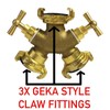 Brass GEKA Type Hose Quick Connect Adapter Claw Fitting Pipe