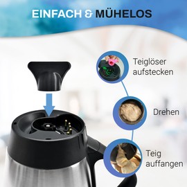 mix-slider - Dough Flower for Thermomix, Dough Remover Accessory for Vorwerk TM31 Food Processor 3D Printed Made in Germany (Black)